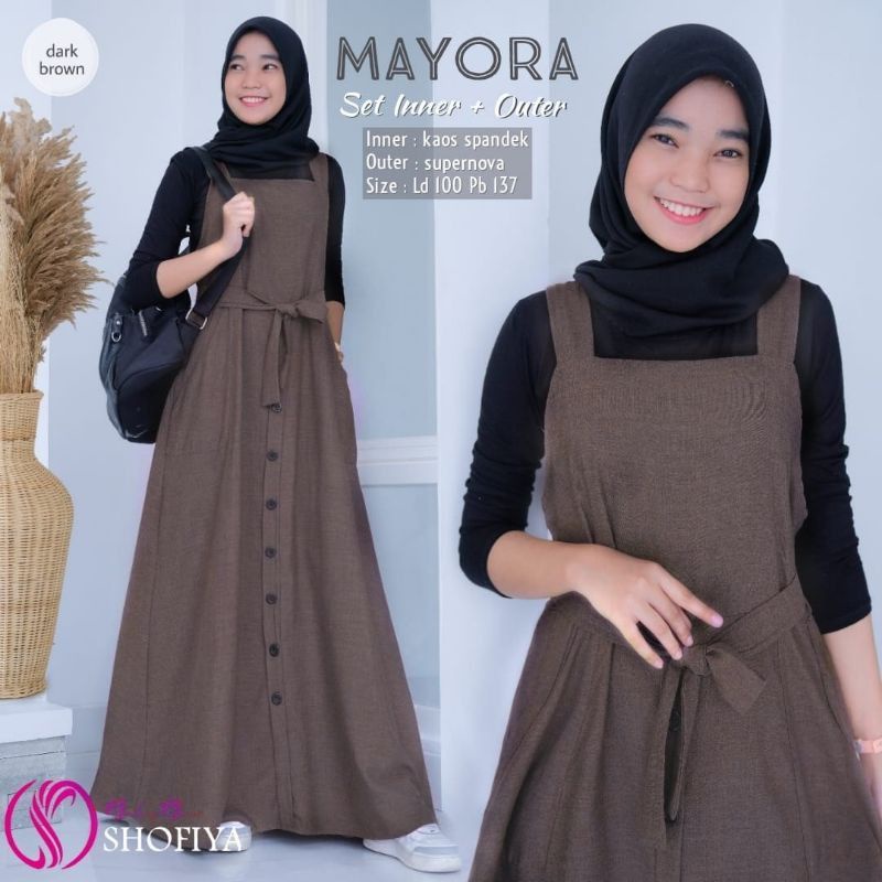 GAMIS SET INNER DAN OVERALL MAYORA SET ORI SHOFIYA