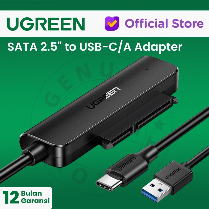 UGREEN Converter HDD SSD SATA 2.5&quot; to USB-A/USB-C Adapter - CM321