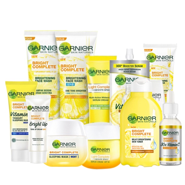 Garnier Bright Complete Series ( Foam, Cream Yoghurt, Cream Yuzu, Dew Toner, Booster)