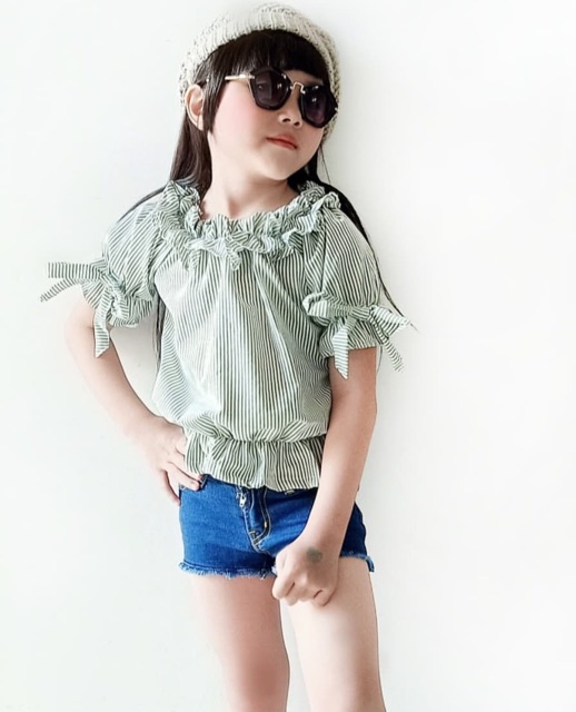 Sabrina flower bell bahan katun untuk anak usia 2-6 tahun nablfashion