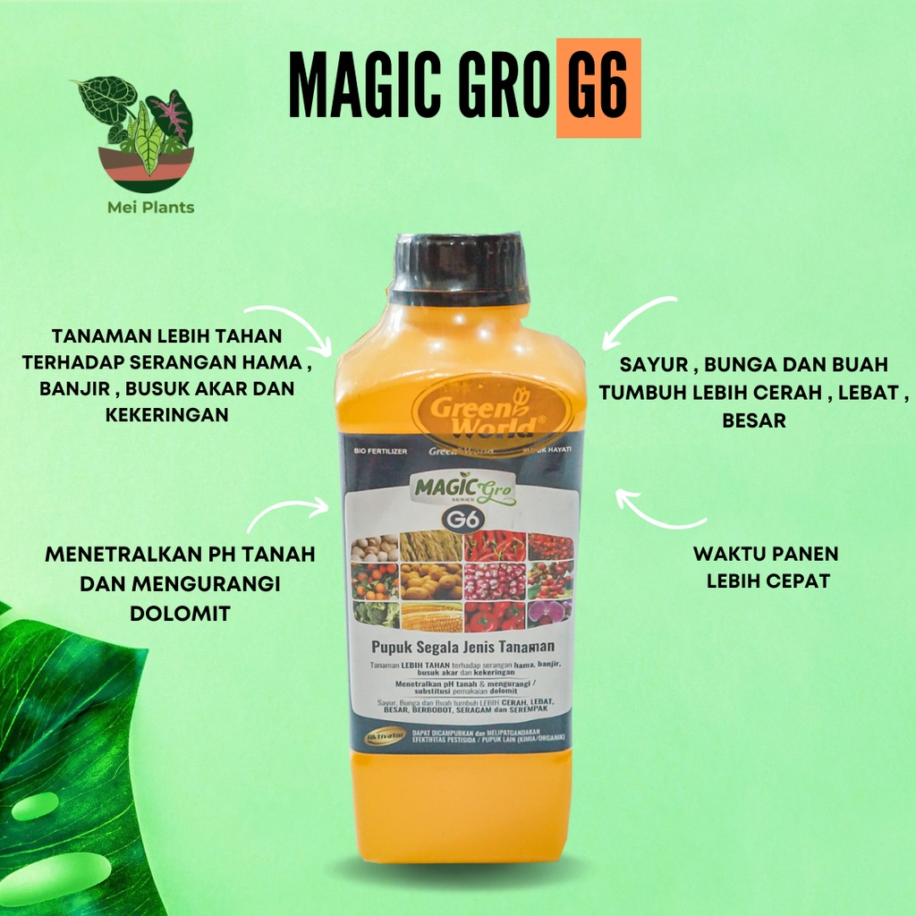 MAGIC GRO G6 GREENWORLD PUPUK CAIR ORGANIK | PUPUK SEGALA JENIS TANAMAN