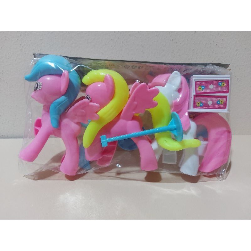 Mainan Anak Miniatur Kuda Poni Little Pony 3 pcs FI 515 - Mainan Anak Perempuan