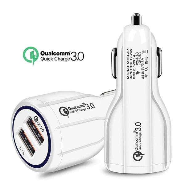 Fast Car Charger Mobil Quick Car Charger Casan Mobil Qualcom 3.0 BK348 2 USB PORT Car Charger