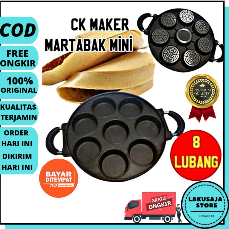 Wajan Teflon Cetakan Kue Martabak Telur Mini Happy Call Pan 8 Lubang Cetakan Kue Terang Bulan