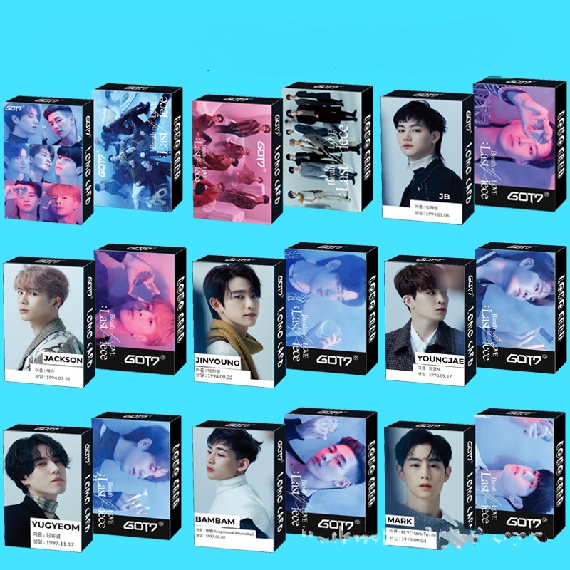 30pcs / set Kartu Lomo Foto Kpop GOT7 Untuk Koleksi