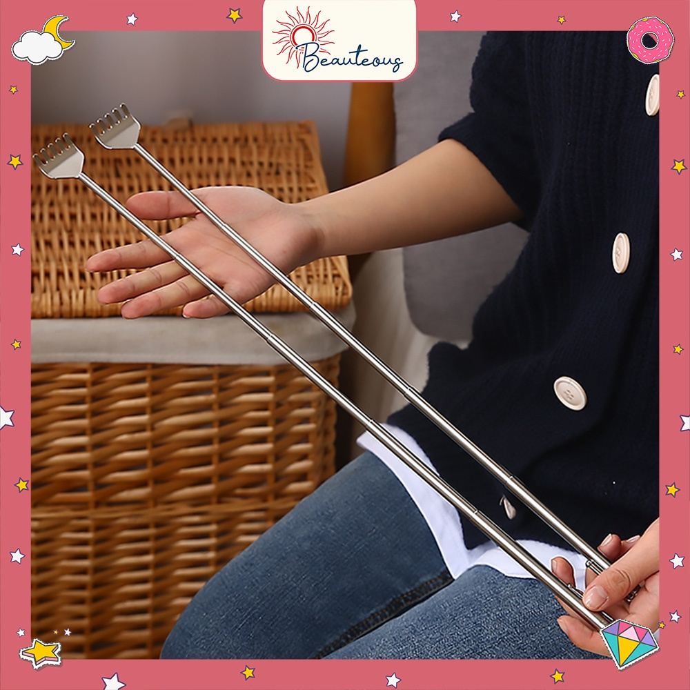 Alat Garuk Punggung Penggaruk Badan Teleskopic Extendable Back Scratcher Stainless