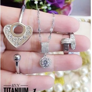 Titanium set perhiasan wanita S21