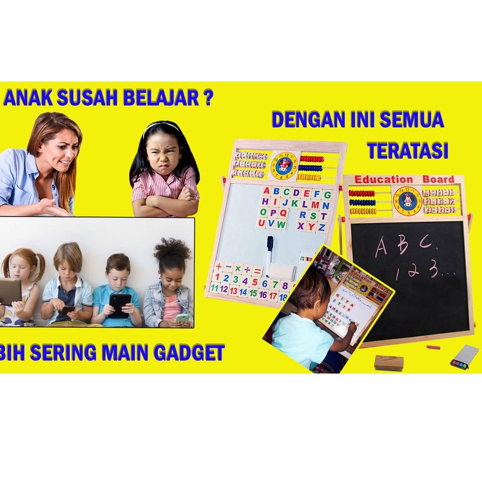 

VD136 Papan Tulis Whiteboard / White Board Gantung Magnet Double Face 44 x 31 cm ㊁ 19