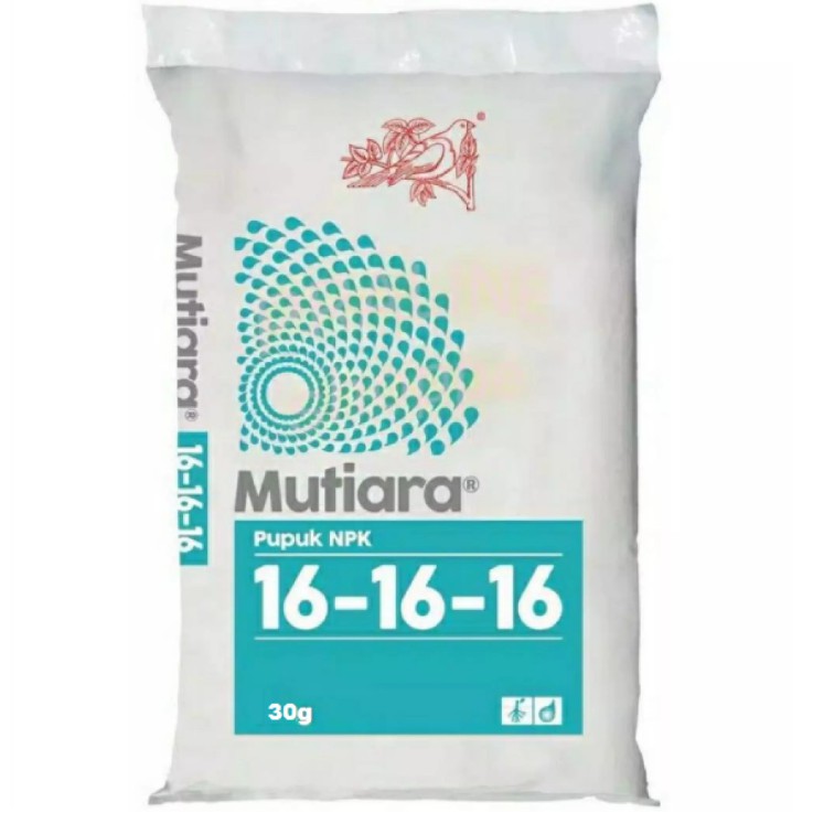 PUPUK NPK Mutiara 16 16 16 30GRAM - PUPUK NPK Mutiara 16-16-16 - PUPUK NPK Mutiara 161616 - NPK 1616