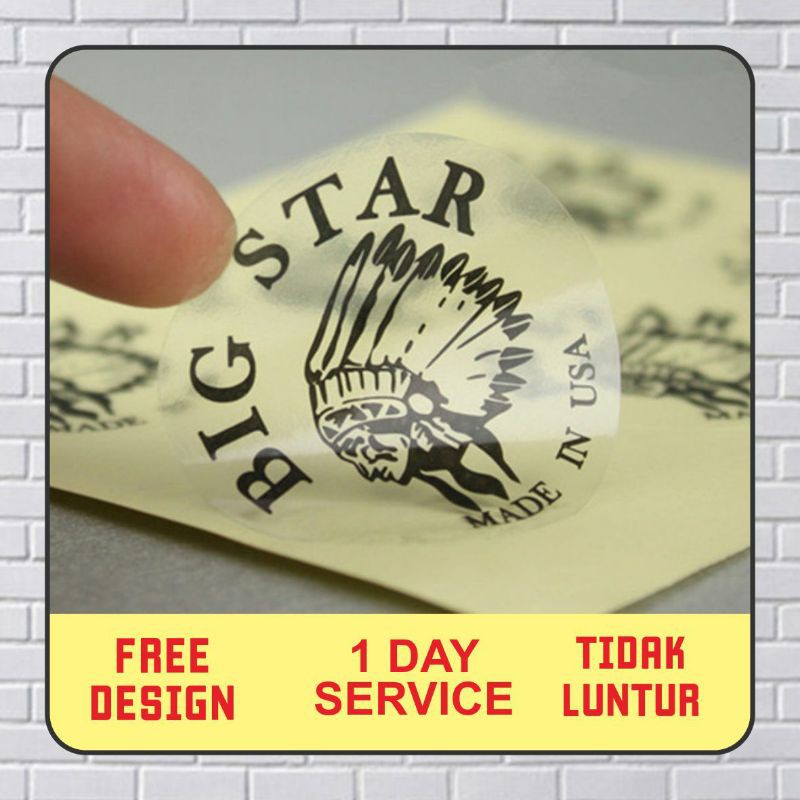 

Stiker Transparan, Stiker Kemasan