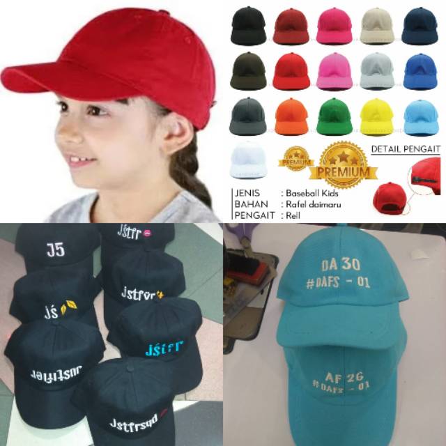 TOPI ANAK PREMIUM MURAH FREE BORDIR NAMA