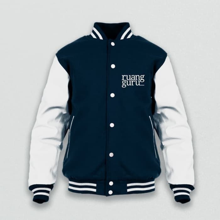 Baru Jaket Varsity Jumper Sweater Distro Ruang Guru Polos Custom Ruangguru |