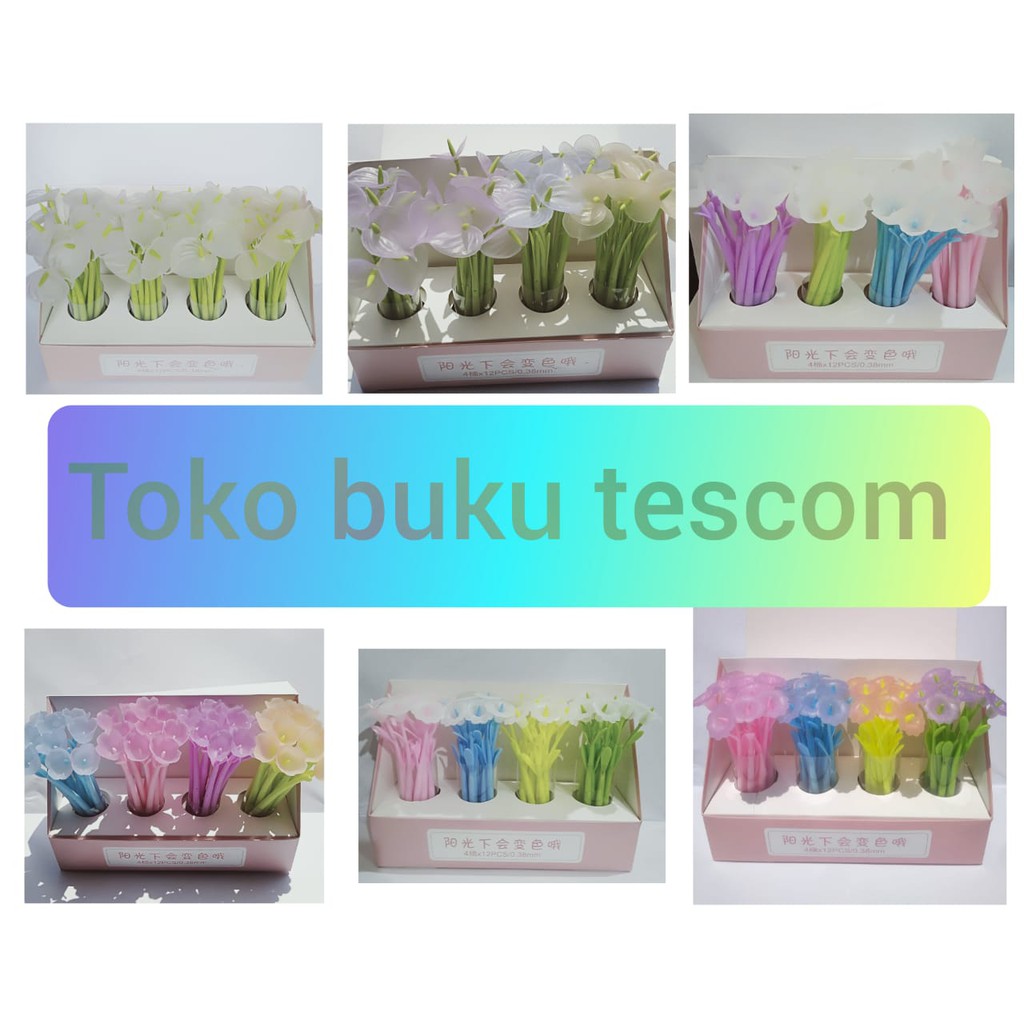 

Pulpen / Ballpoint Gel Bunga Berubah Warna Kena Sinar Matahar