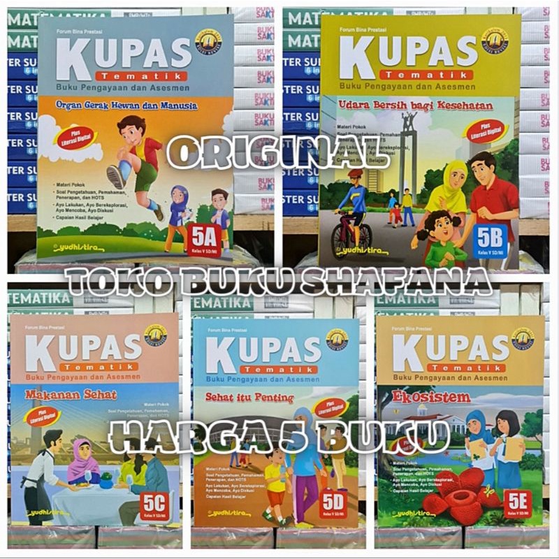 Paket Buku Kupas Tematik 5A 5B 5C 5D 5E Kelas 5 SD Yudhistira K13 Edisi Revisi ( Harga 5 Buku )