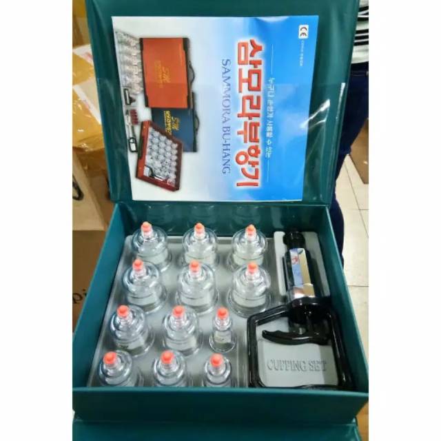 Cupping therapy 12 pcs / alat bekam sammora 12 kop / Sammora 12 cop / bekam sammora 12 pcs Biru