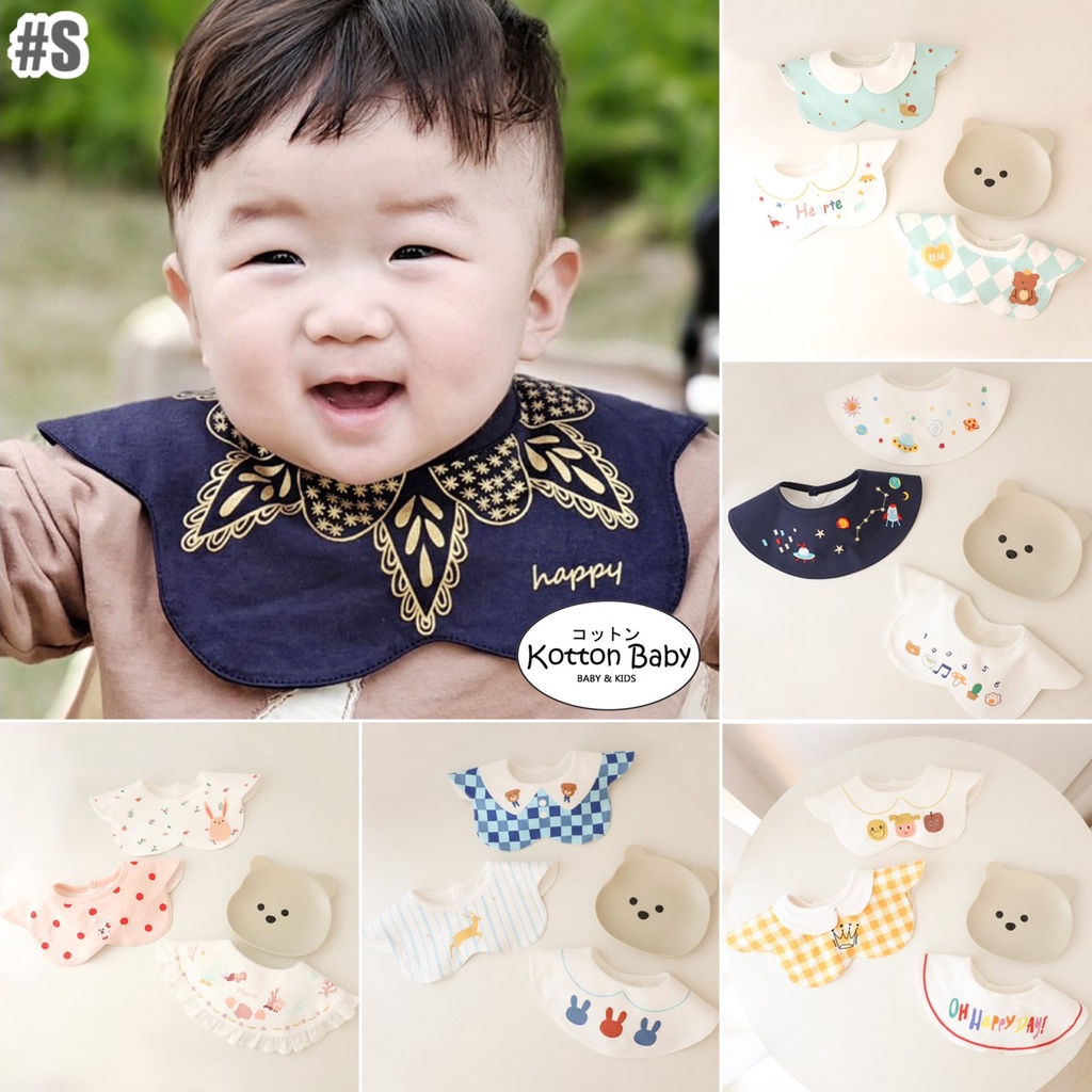 [3pcs] Premium BIB SLABBER BAYI SET CELEMEK  TEBAL TATAKAN LIUR ANAK NMD S catalog