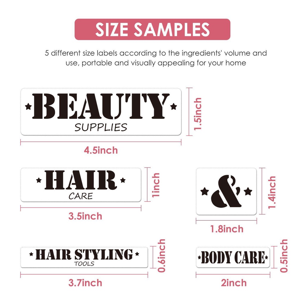 136pcs Stiker Label Kosmetik Model Transparan Untuk Kamar Mandi