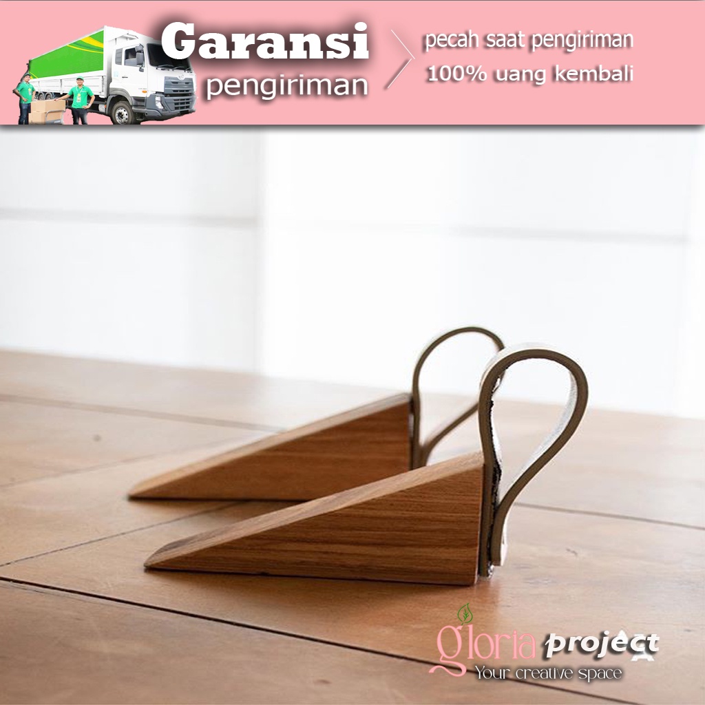 Door stopper solid kayu pengganjal pintu ganjalan pintu penahan pintu