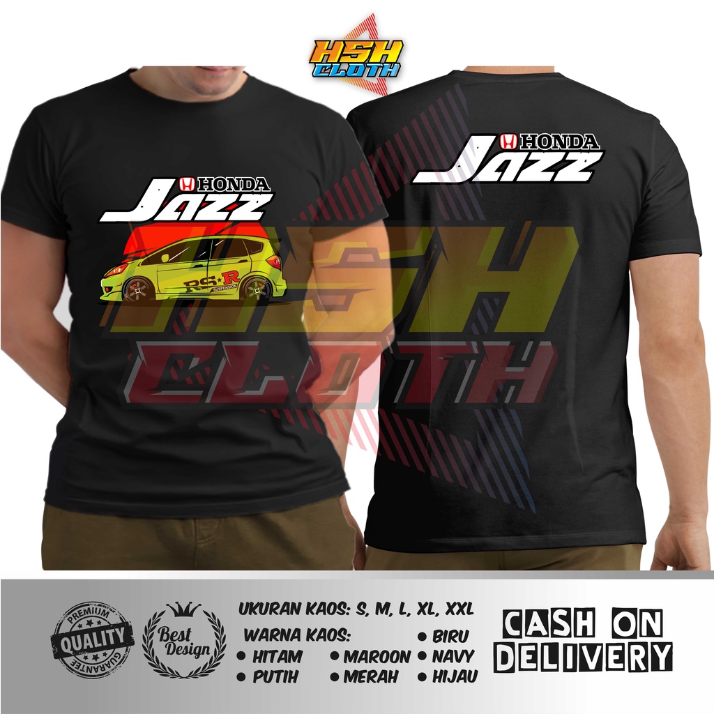 Baju Kaos Distro Honda Jazz Rs DTF Otomotif Bisa Custom - HSHCloth
