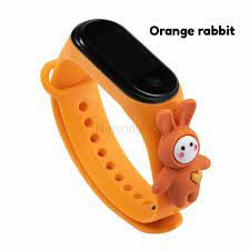 TOMSTORE.ID JT027 Jam Tangan anak Elektronik Led Waterproof Motif Untuk Anak Karakter Import Cod-KELINCI ORANGE