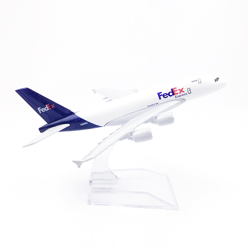 Fedex A380 Model Pesawat Airbus 380 Bahan Metal Ukuran 16CM