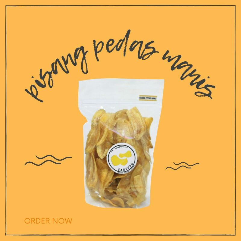 

kripik pisang pedas manis garoppo makassar