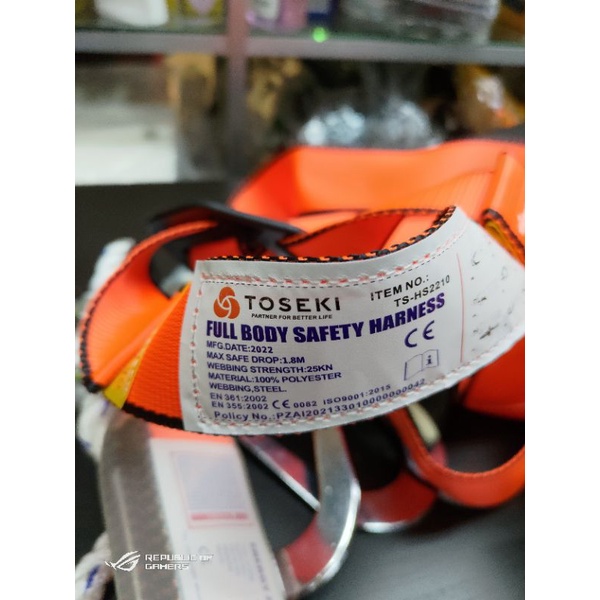 Full Body Harness Absorber Double Hook TOSEKI