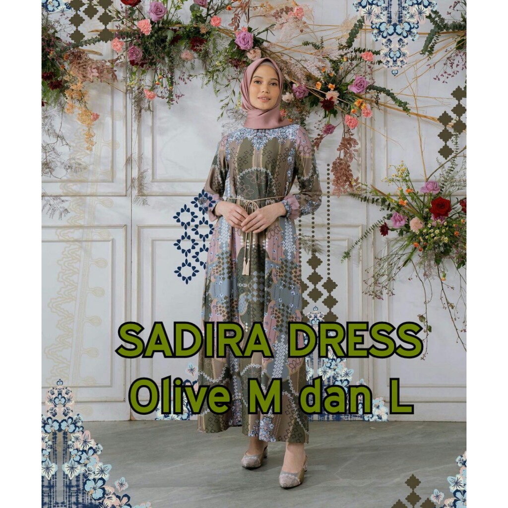 SYAHDU SERIES BY GEULIS (SADIRA DRESS OLIVE M, OLIVE L)