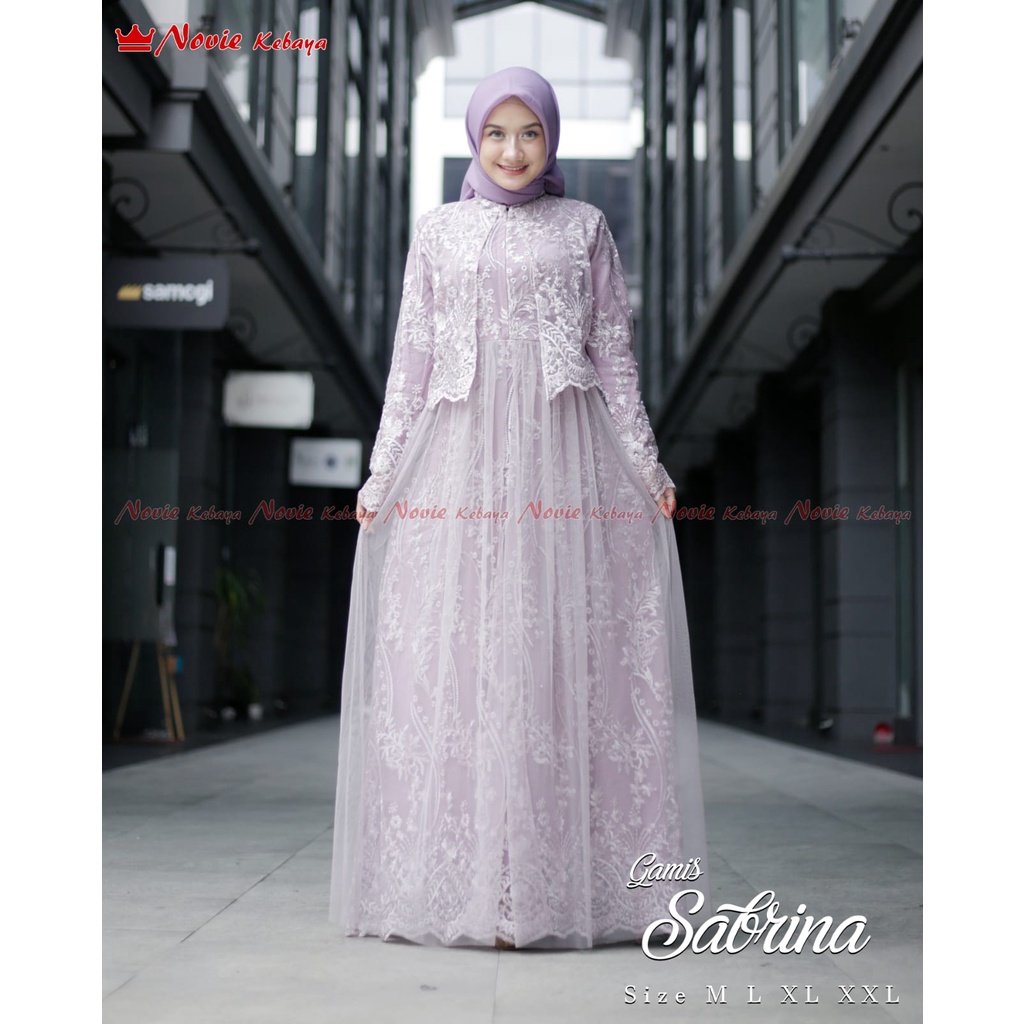Jual GAMIS SABRINA TULLE / KEBAYA MODERN / OUTFIT BAJU PESTA KEKINIAN