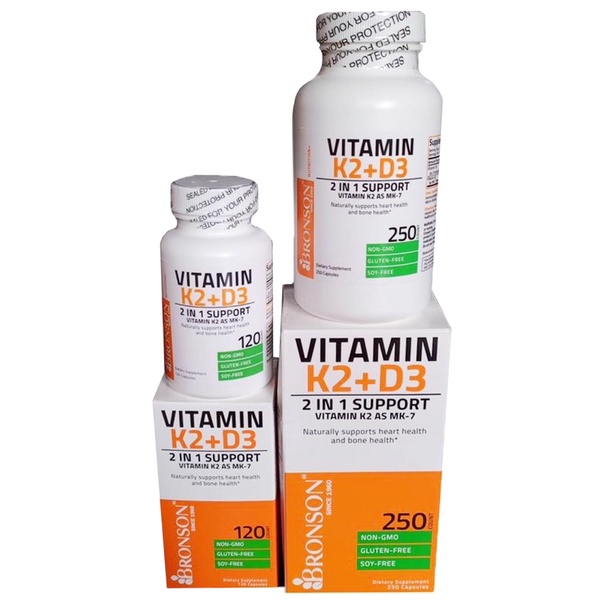 

Bronson vitamin D3 K2 5000 iu 250 capsules