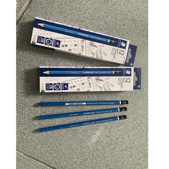 

(L7C2) ✯ [12pcs]PENSIL 2B STAEDTLER / STAEDTLER MARS LUMOGRAPH BLACK PENCIL 2B //Big@promo