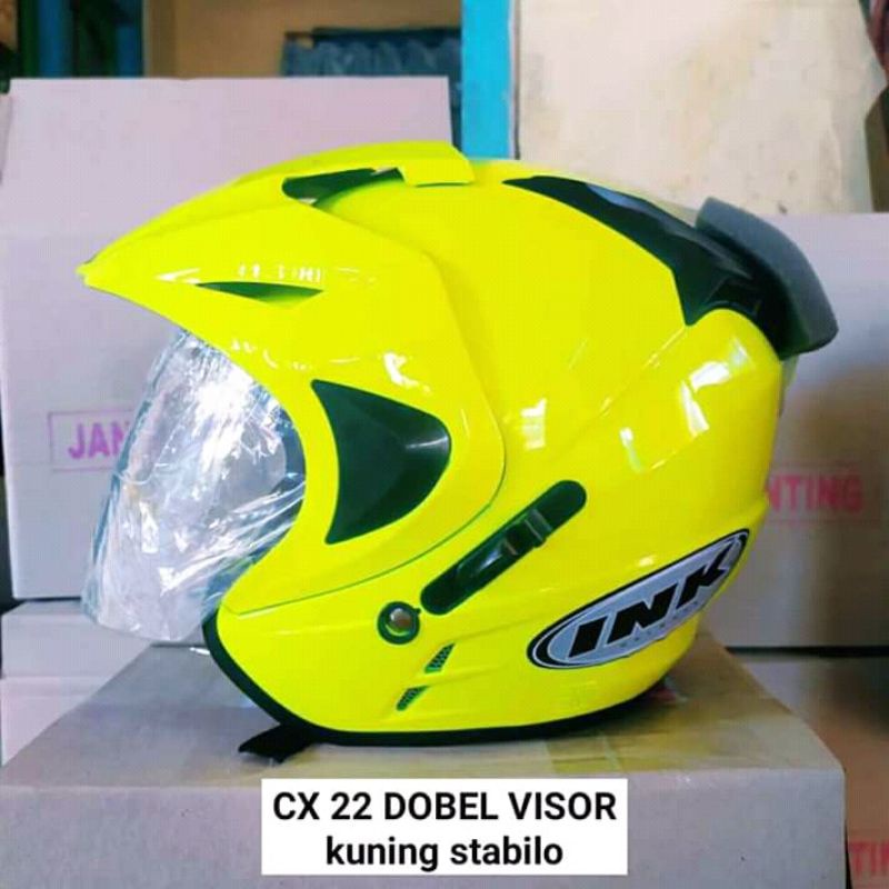 HELM INK  DOBLE VISOR KUALITAS TERBAIK DARI YG LAIN ORIGINAL FNK TERMURAH-Jp8 Stabillo