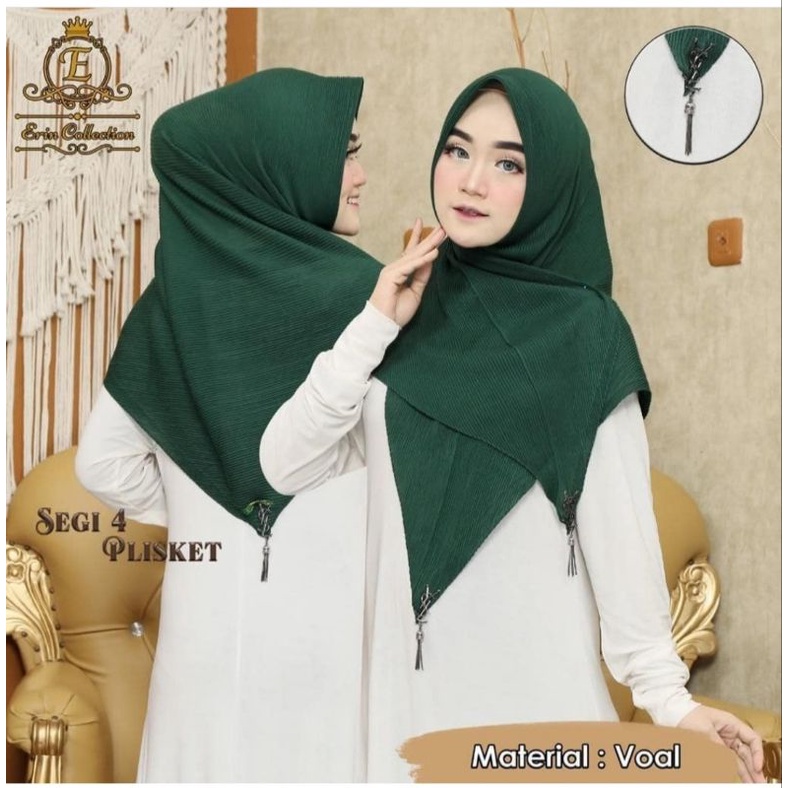 JILBAB SEGIEMPAT PLISKET BANDUL TERBARU