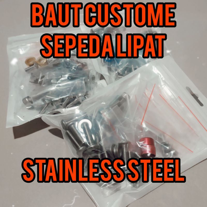 Baut Custome Sepeda Lipat Baut Body Sepeda Lipat Stainless Steel Anti Karat
