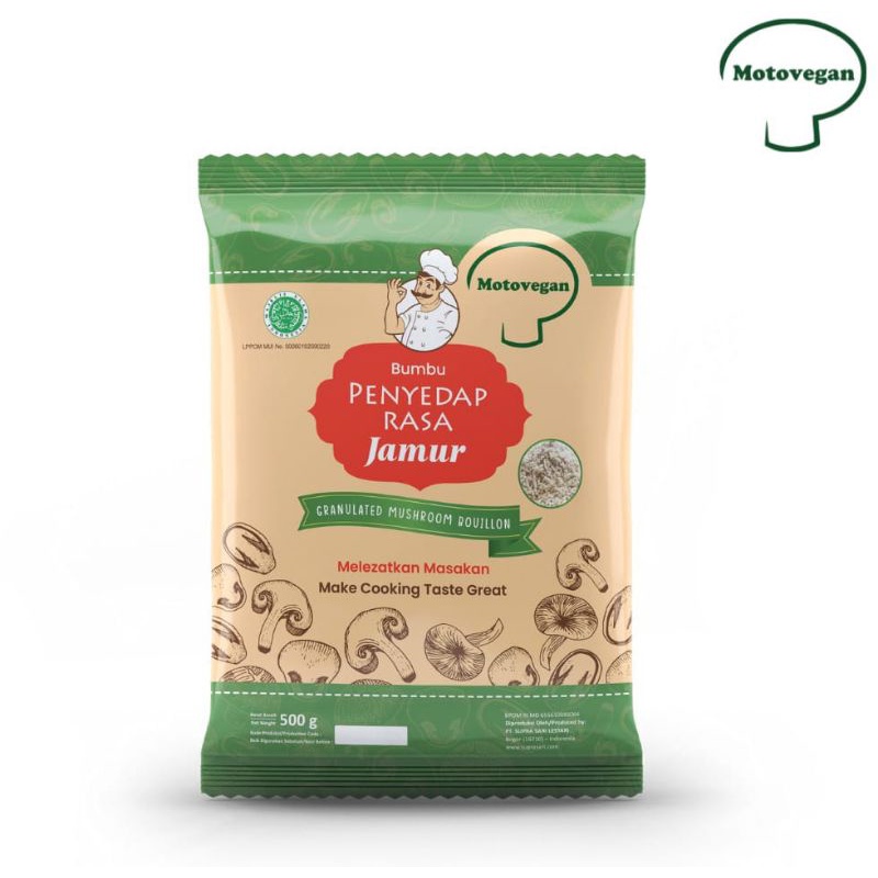 

Bumbu Penyedap Rasa dari Jamur - Kaldu Jamur Moto Vegan 500 gr non MSG Halal & Vegetarian
