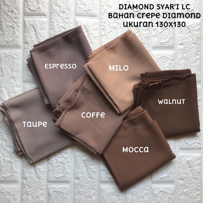 [BISA COD] SEGIEMPAT DIAMOND SYAR'I LASER CUT / JILBAB HIJAB CREPE  SYARI ZIGZAG