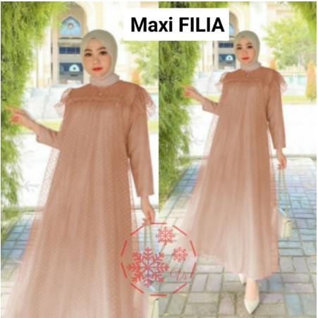 Baju Gamis Wanita Remaja Terbaru 2021 Busanah Muslimah Lebaran Pesta Kondangan Bahan Moscrepe Tile L