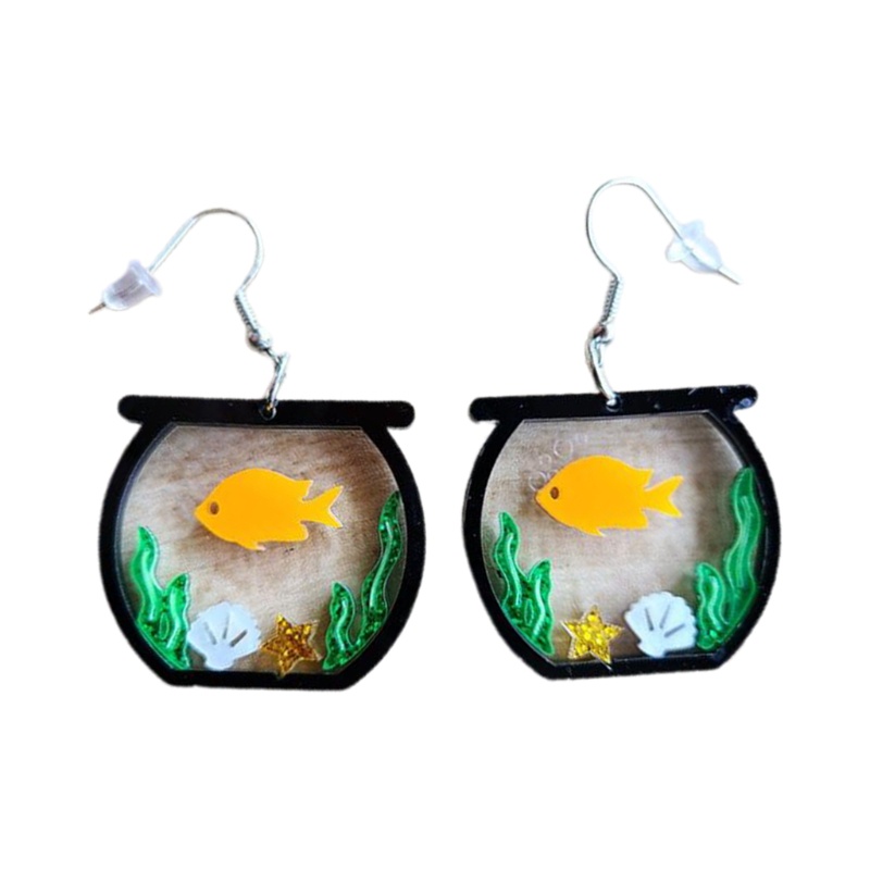 Siy 1 Pasang Anting Tusuk Gantung Wanita Bahan Akrilik Untuk Hadiah