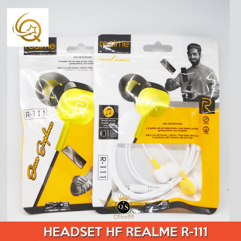 Headset Realme R111 / Handsfree / Earphone / Headphone REALME R111 Stereo Earphone HIGH QUALITY SUPE