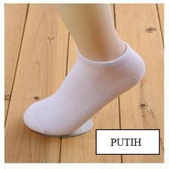 DODORY D060 Kaos Kaki Polos Wanita KaosKaki Spandek Pendek Korea Murah Short Socks-Putih