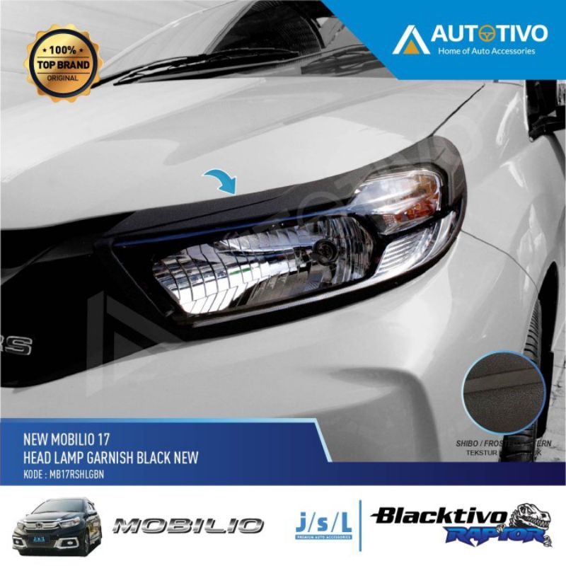 Garnish Depan All New Brio 2018 Head Lamp Garnish Black New JSL