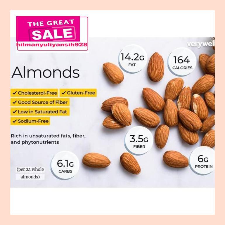 

S50Mra Kacang Almond 1Kg (Natural Raw Almond) Ret05Vh