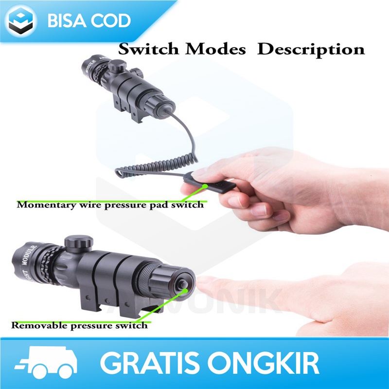 GREEN LASER DOT GUN SCOPE TACTICAL ORIGINAL BY TAFFLED RECHARGEACBLE