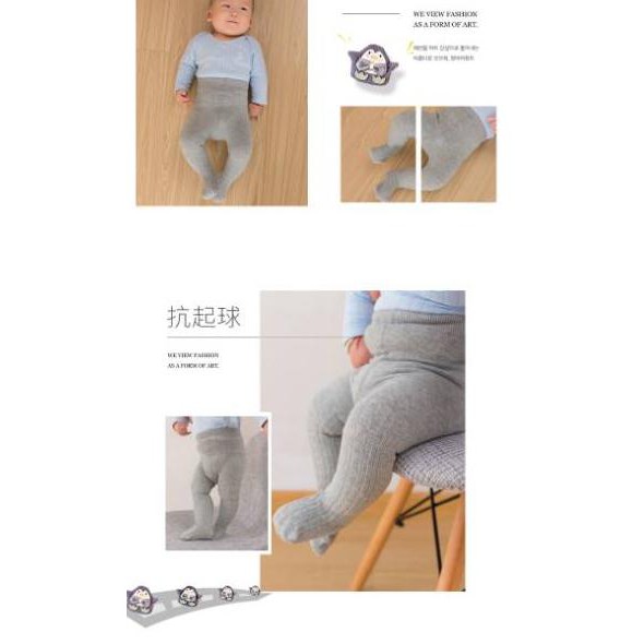 ✽ Celana Legging Polos Tertutup Legging Newborn Perempuan Laki Laki Legging Bayi Tutup Kaki Tebal ✺