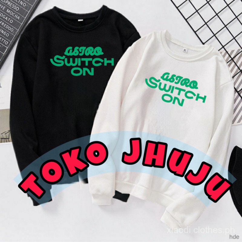 Basic Sweater Astro Switch On SABLON HIJAU Cha eun Woo MJ