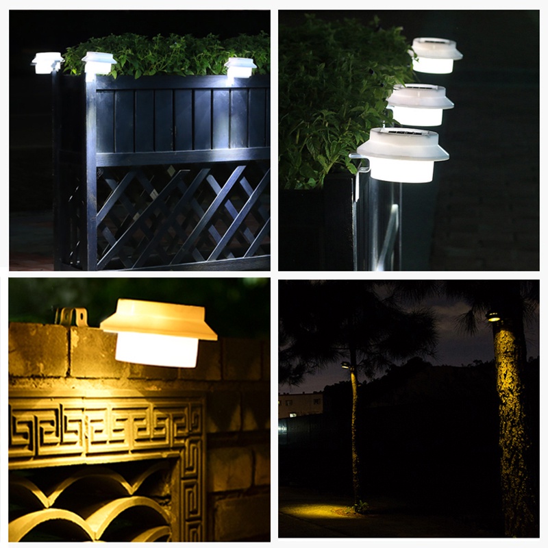 Lampu Cantel tembok list genteng atap Tenaga Surya Solar Panel 3 LED taman outdoor waterproof