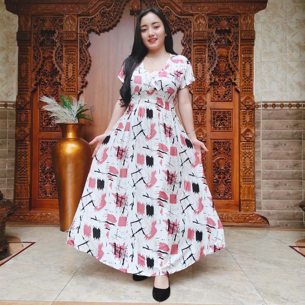 DASTER MOZA PRINT | BALI LONGDRESS-AKITA PLUM