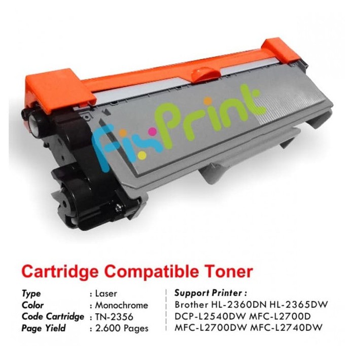 Cartridge Toner Printer Brother TN2356 TN-2356 MFC-L2700DW L2740DW FPJNew1804