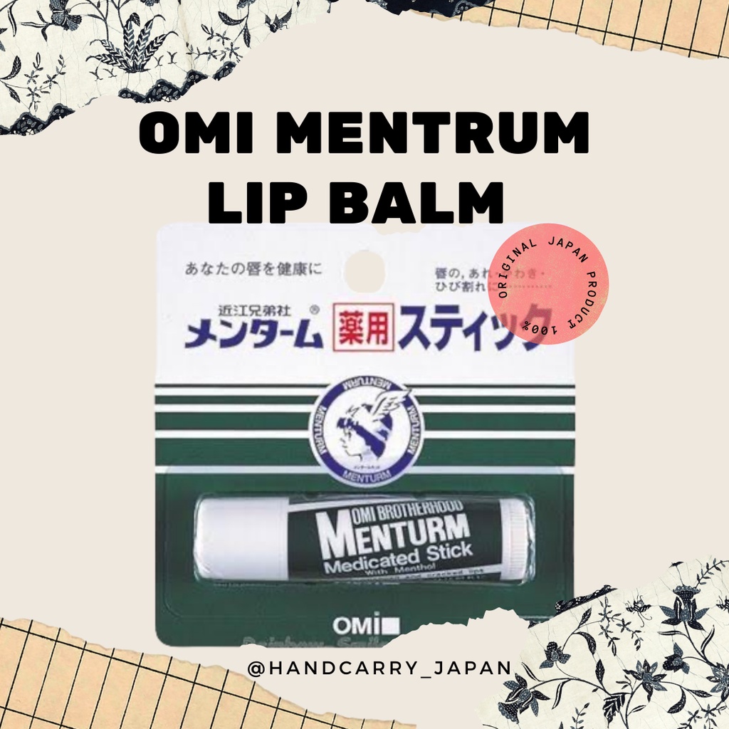 OMI Menturm Brotherhood Medicated Stick Lip Balm - MENTHOL 4gr