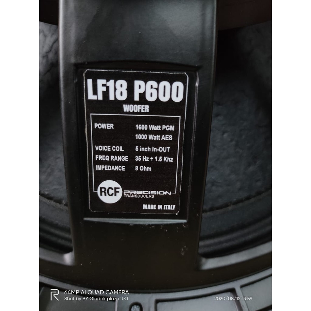 Speaker RCF P600 18inchi VC 5in 1600 Watt